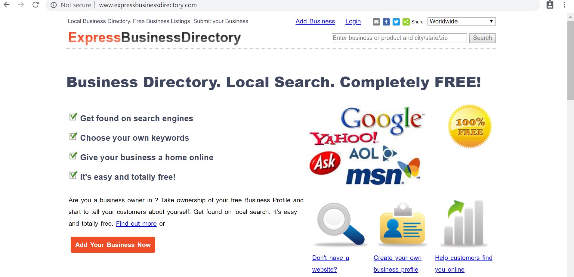 express business directory