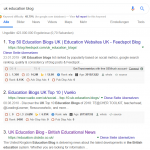 UK Education Blog screenshot Google