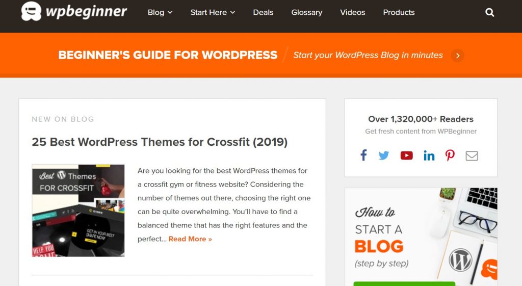 wp beginner blog