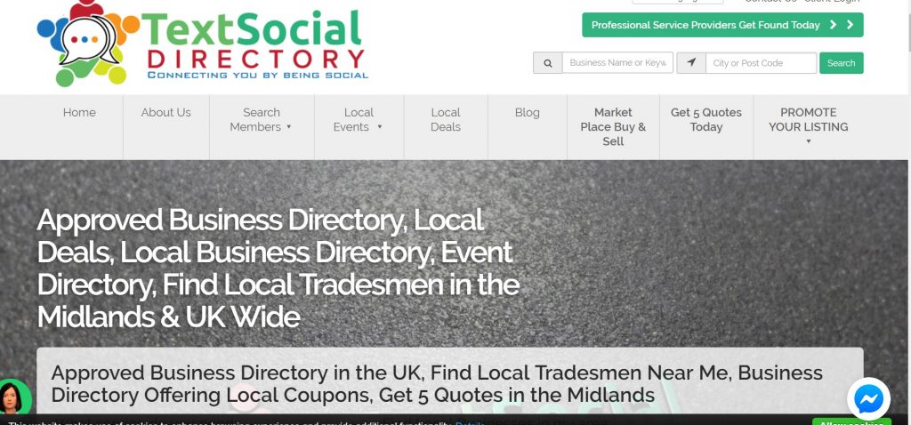 text social directory
