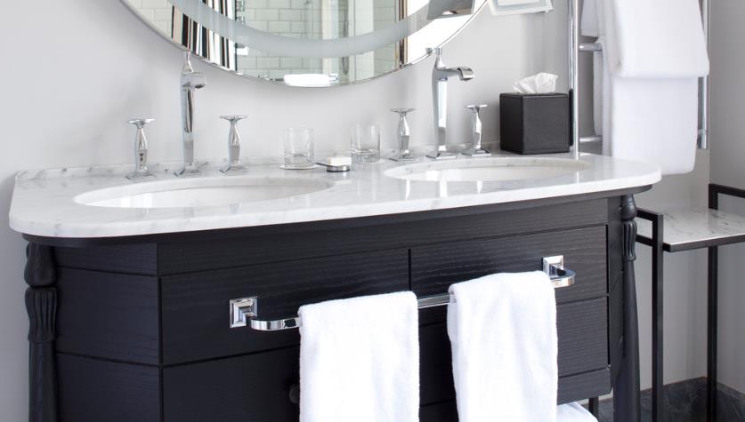Marbella Hale Black 2 Drawer Floor Standing Vanity Unit with Curved Basin – Multiple Sizes & Handle