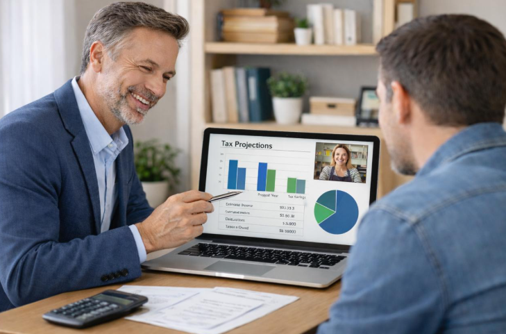 manager-consulting-remotely-with-an-accountant-to-review-taxes-and-reduce-staffing-costs.